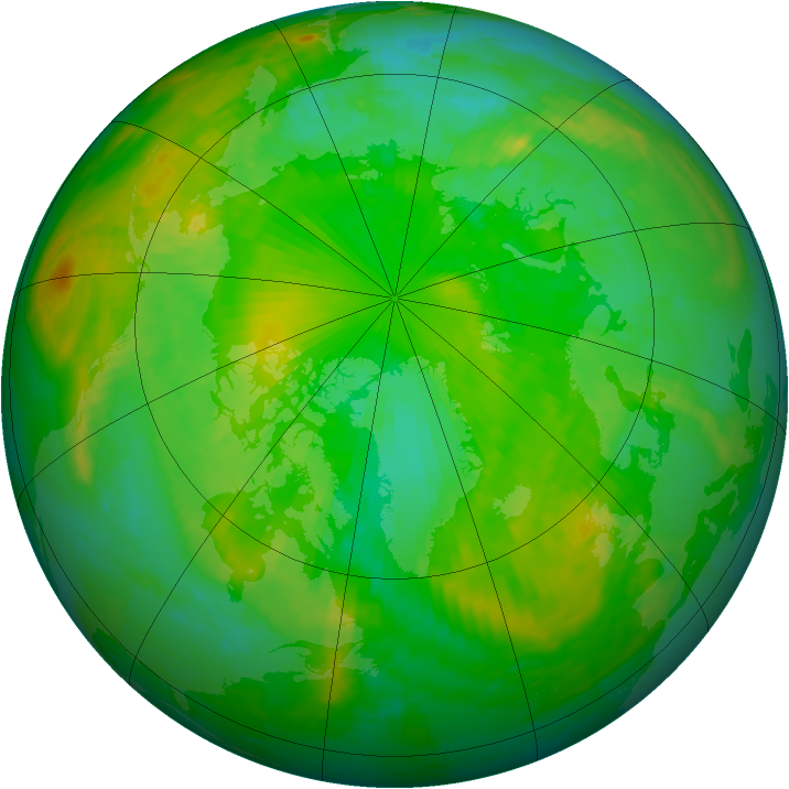 Arctic ozone map for 08 July 2002